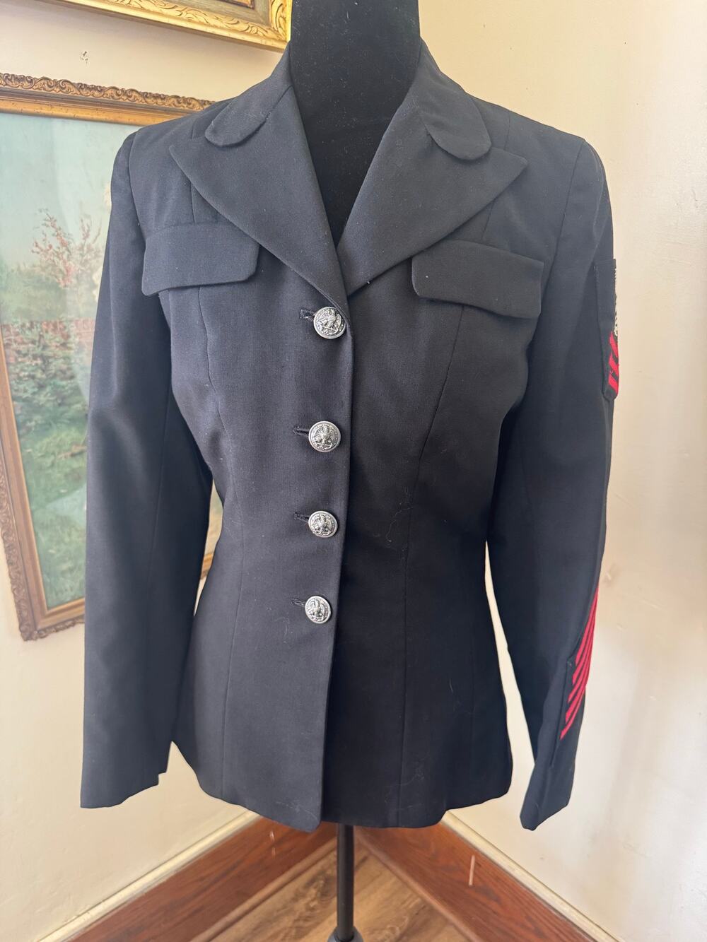 Vintage US Navy RM1 Radioman 1st Class Women's Dress Blue Uniform Jacket